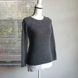 Madewell Crew Neck Merino Wool Knit Sweater Size XS in gray